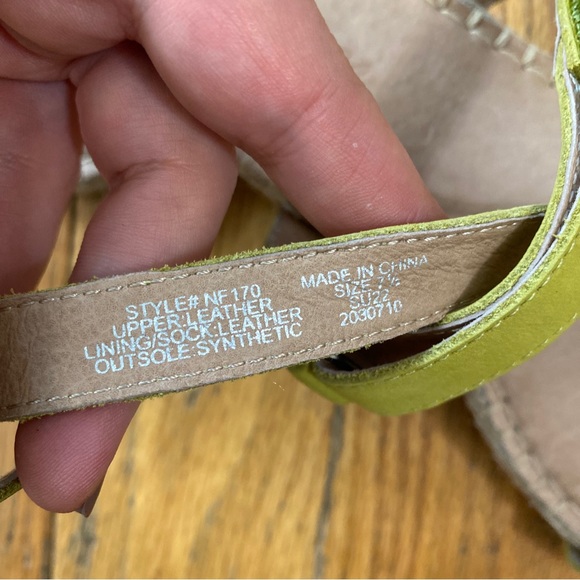 Madewell Leather The Hallie Espadrille Sandal in Gilded Chartreuse Size 7.5 - Picture 7 of 10